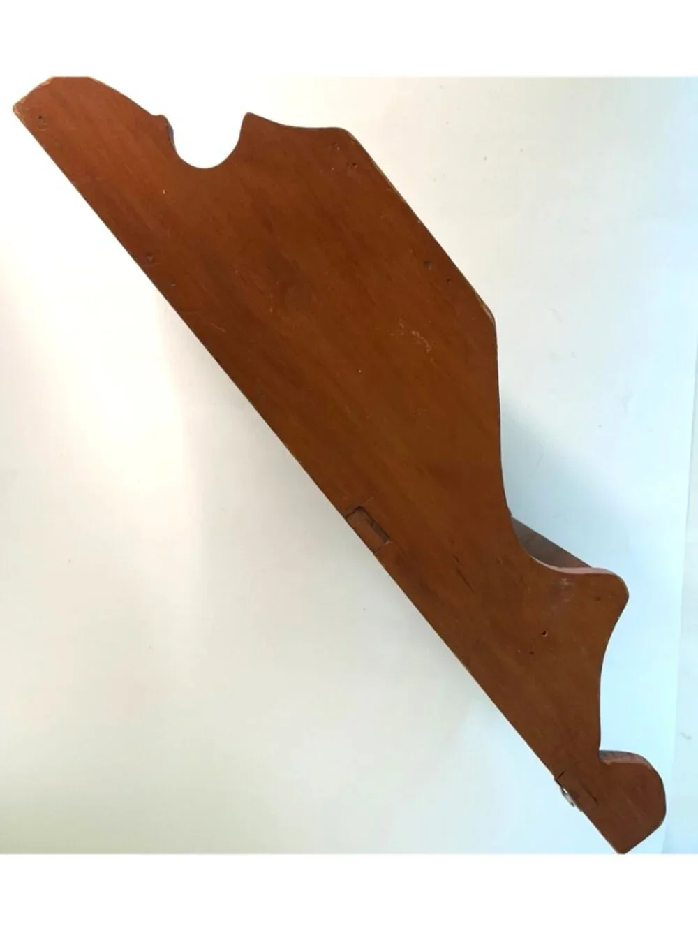 Vintage Handcrafted Wood Wall Organizer Shelf Rack with Drawer 19